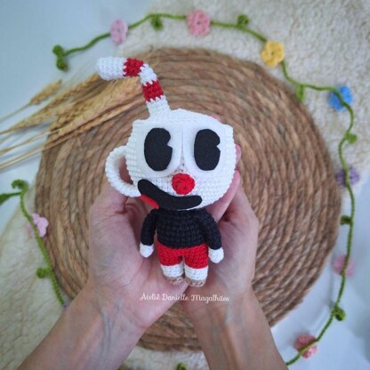 Cuphead, Mugman and Ms. Chalice amigurumi pattern (chibi version)