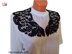 Detachable black lace crochet collar