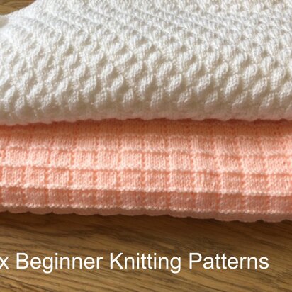 2 x Easy Baby Blankets - Squares & Bumps