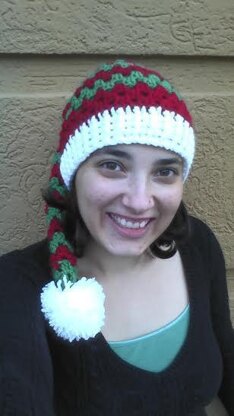 Adult Granny Square Elf Hat