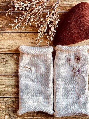 Embellished Fingerless Mitts