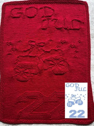 Nr. 688 22. Mittens God Jul guest towel