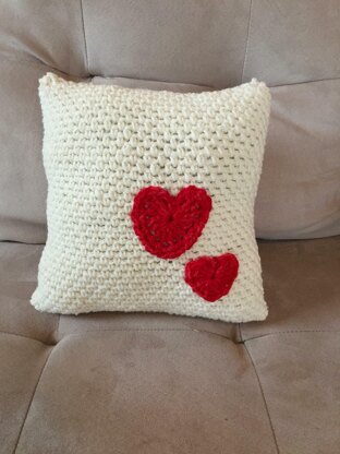 Decorative Pillow with Hearts