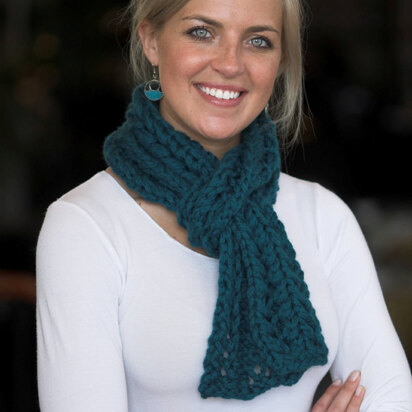 Openwork Scarf in Plymouth Yarn  De Aire - F367 - Downloadable PDF