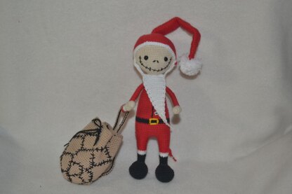 Jack Skellington Santa doll