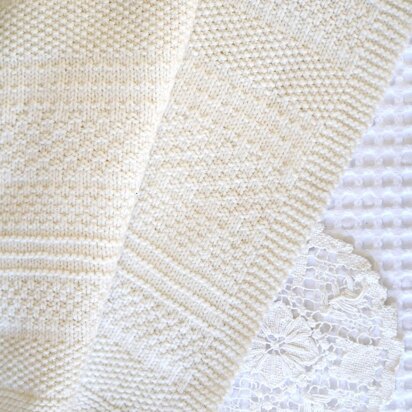 Linen Stitch Stripes Crochet Blanket in Bernat Forever Fleece -  Downloadable PDF