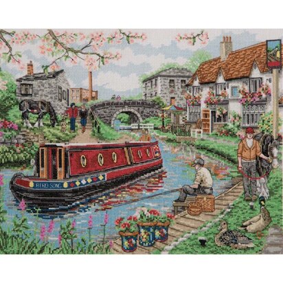 Anchor Country Canal Cross Stitch Kit - 25cm x 31cm