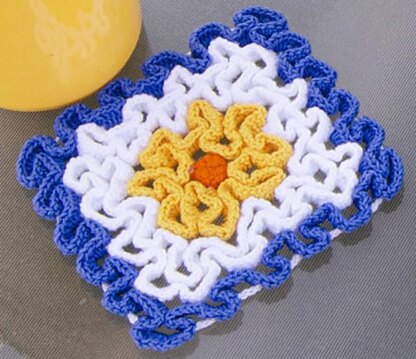 Wiggly Flower Hot Pad & Coaster