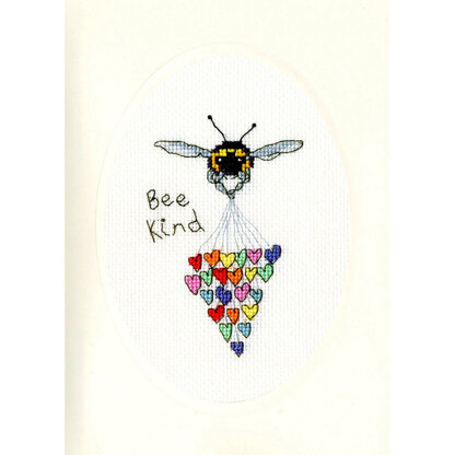Bothy Threads Bee Kind Cross Stitch Kit - 9 x 13cm