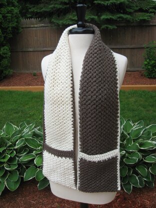 Hot Chocolate and Vanilla Swirl Hat and Scarf Set