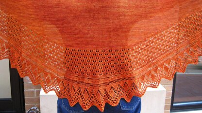 Alpine Edged Long Wingspan Shawl