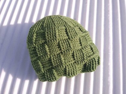 Basket Weave Ponytail Beanie