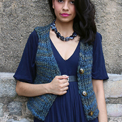 Stillness Cropped Vest in Tahki Yarns Gemini