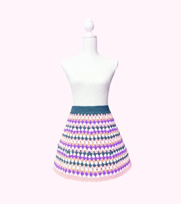 Granny Stripe A-Line Skirt