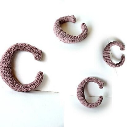 Letter C Crochet Pattern, 3D Letter Amigurumi