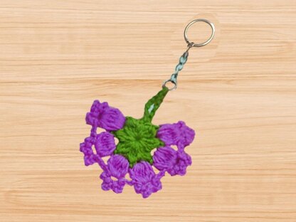 Crochet Flower Keychain – PDF Pattern + Video Tutorial