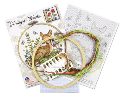 Design Works Deer Cross Stitch Kit - 8in Round