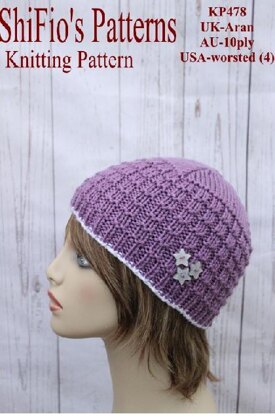 Knitting pattern ladies hat pattern #478