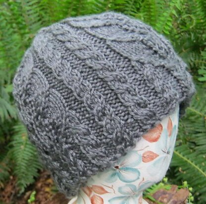 Twin Leaves & Cables Cap