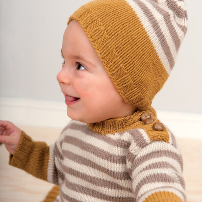 Striped Sweater, Hat and Blanket in Rico Essentials Cashlana DK - 331 - Downloadable PDF