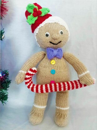 Gingerbread Man & Candy Cane oy or Christmas Decoration 37cm LH026