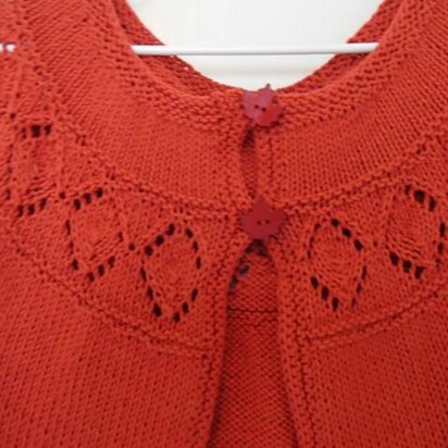 Leaf Yoke Cardi/Vest - knitting pattern