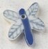 Mill Hill Button 86359 - Blue Dragonfly