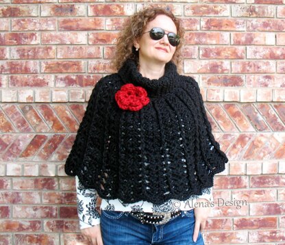 Chic Rose Poncho