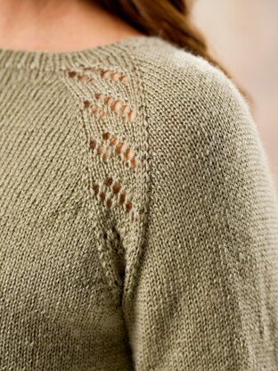 Geneva Top-Down Jumper in West Yorkshire Spinners Solstice 4ply - Downloadable PDF