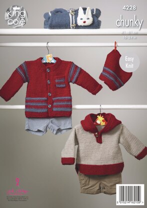 Outdoor Suit, Jacket, Hat & Top in King Cole Chunky - 4228 - Downloadable PDF