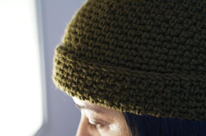 Moss stitch fisherman beanie