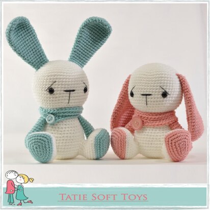 Easter Bunny Boy Girl Sad Rabbit Soft Toys Cuddly Bunny Crochet Amigurumi Pattern