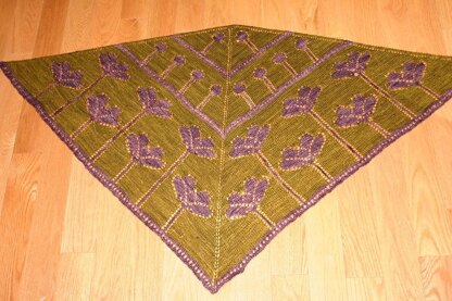 Poppy field shawl