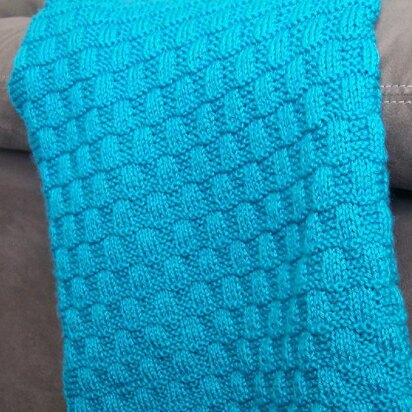 Wavy Checkerboard Baby Blanket