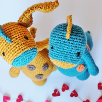 Crochet Dragon and Dino 2 in 1