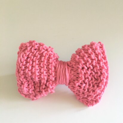 Waste Not Pink Pooch Dog Bow Tie - knitting pattern