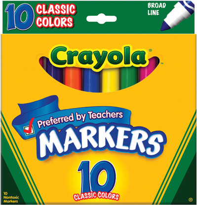 Crayola Broad Line Markers - Classic Colors 10/Pkg