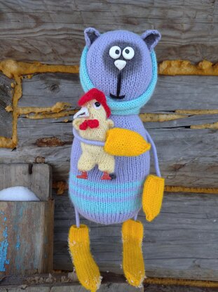 Funny rooster knitting pattern