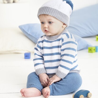 Sweater, Hoodie, Trousers, Hats in King Cole Cotton Socks 4ply - 5880 - Leaflet - knitting pattern