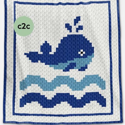CROCHET C2C Baby Blanket - Whale