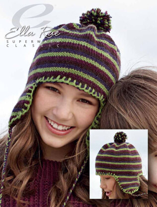 Peruvian Cap in Ella Rae Superwash Classic - E18-09 - Downloadable PDF