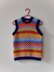 Crocheted granny stripes vest