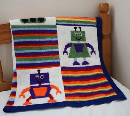 The Knitbots baby blanket