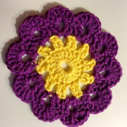 Colorful Crochet Sunshine Coaster