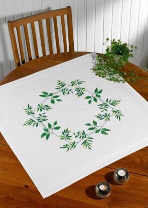 Permin Leaves Tablecloth Cross Stitch Kit