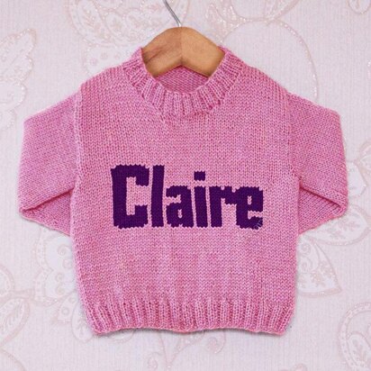 Intarsia - Claire Moniker Chart - Childrens Sweater