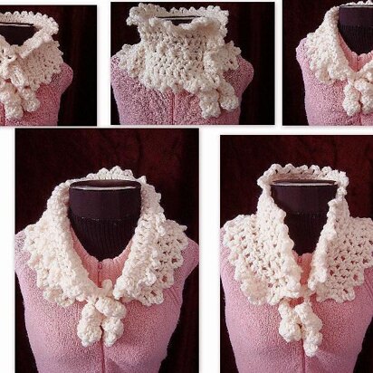 527 CROCHET COLLAR OR RUFFLED COWL