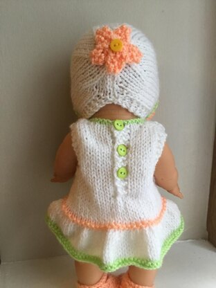 32cm doll flower dress set