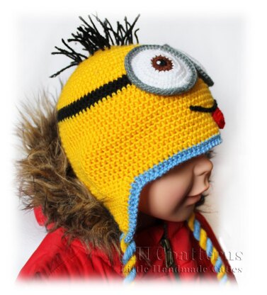 Minion Earflup Hat Crochet Pattern