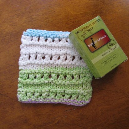 Hug & Kisses Washcloth - knitting pattern